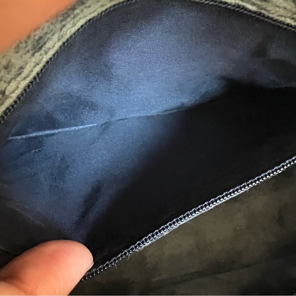 GUCCI Web Sherry Line Navy Boston Bag With Authenticity Cert - Picture 15 of 17